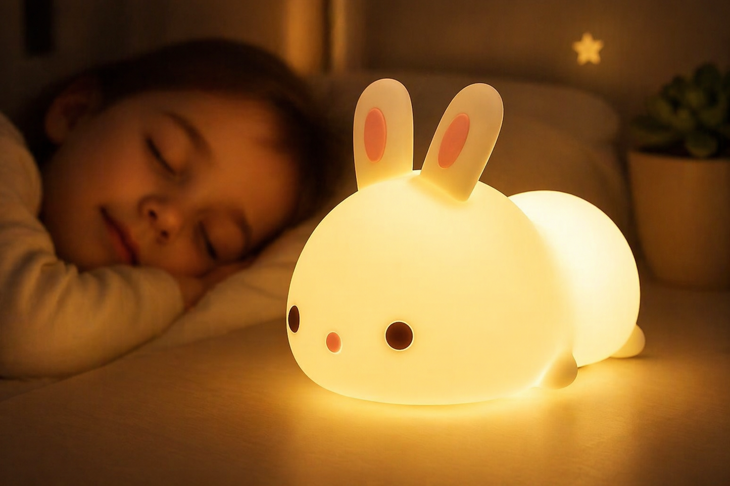 Veilleuse Lapin Apaisante – Aide votre enfant à s’endormir facilement 😴