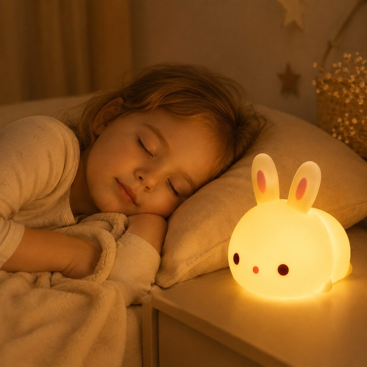 Veilleuse Lapin Apaisante – Aide votre enfant à s’endormir facilement 😴