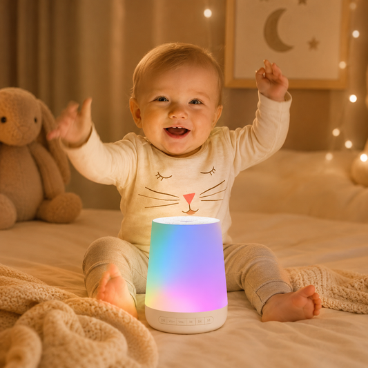 Machine à Bruit Blanc pour Bébé - 28 Sons Apaisants & Veilleuse Colorée