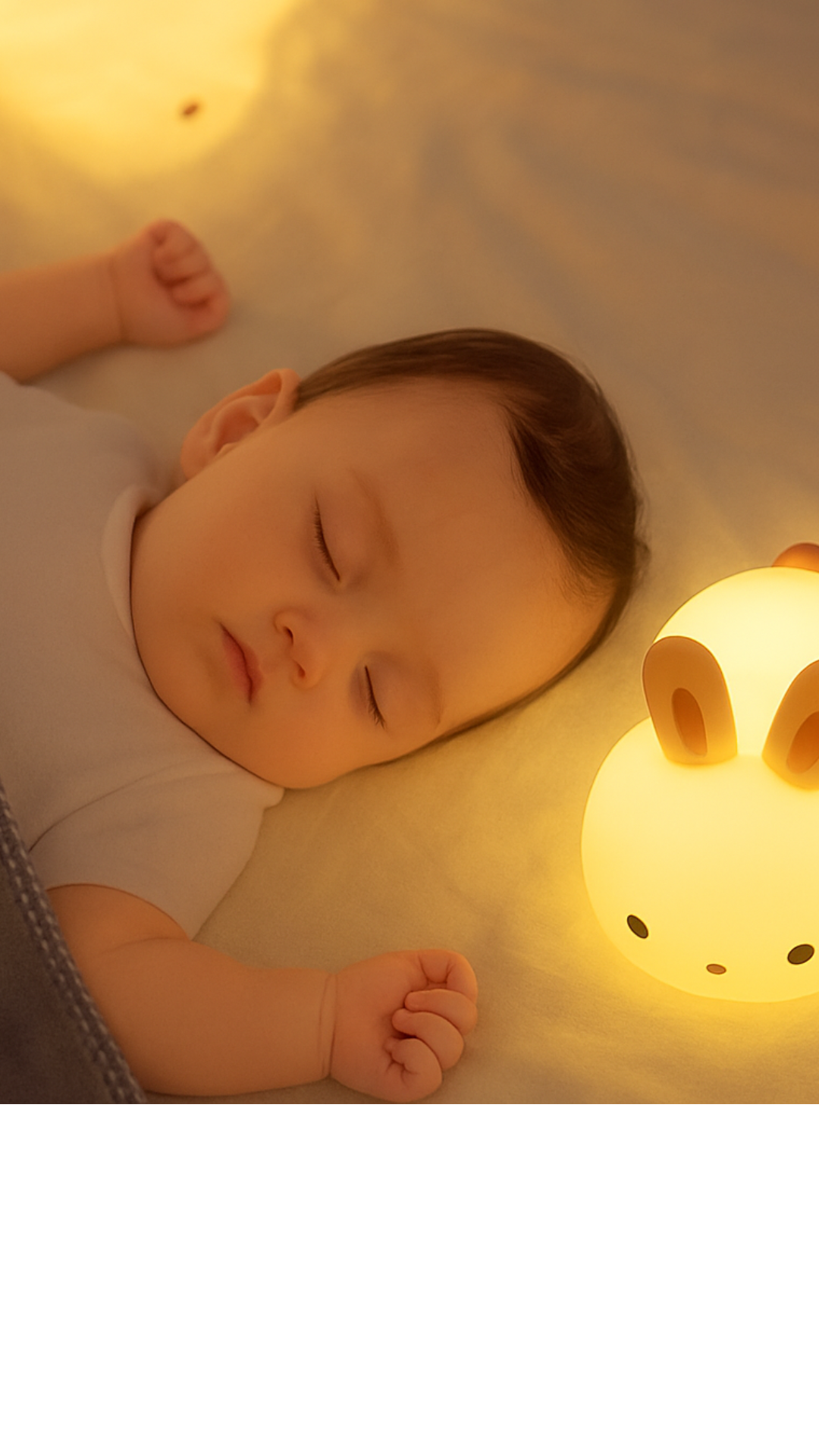 Veilleuse Lapin Apaisante – Aide votre enfant à s’endormir facilement 😴